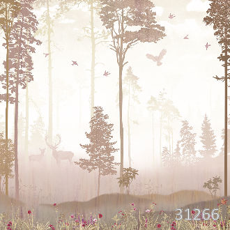 Foggy forest sepia