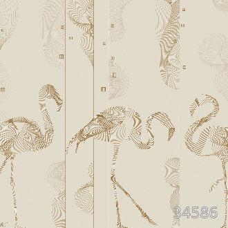 Graphic flamingos